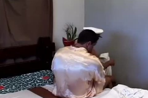 lewd Latino Sticking A gigantic dildo At This Arabian charming butthole