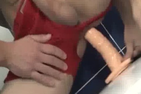 Fuckn Ript Shorts N A fake penis