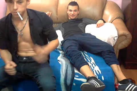 two handsome bisex Romanian guys With good penises & gorgeous booties On webcam.