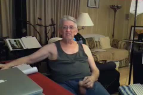 old man sperm On web camera