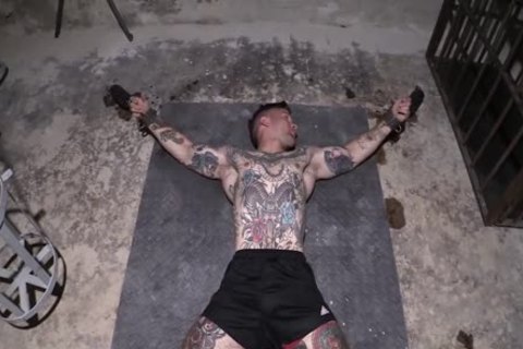 Male Solo bondage