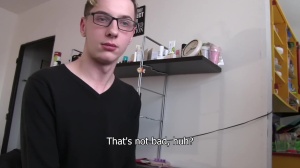 eighteen years old innocent looking twink throat railed