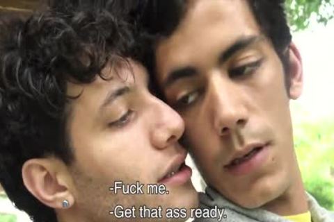 wild Latino lad gets His arsehole Creampied By A Hung stud