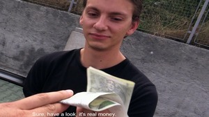 Round booty twink riding 10-Pounder and tasting sperm