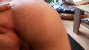 Playful gay boy happily takes this ramrod in the bum