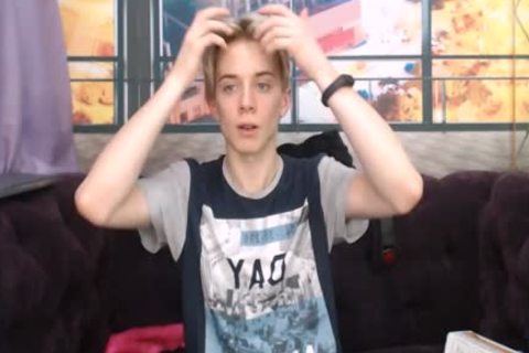 skinny legal age teenager Playing With big shaved penis And Balls - Buttplug