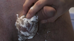 Family Dick - Shaved Brayden Wolf kissing each other scene