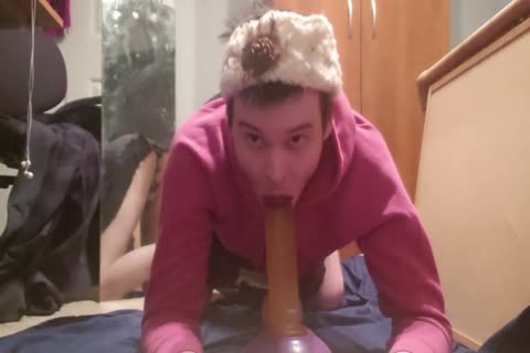 SISSY Femboy CROSSDRESS Deepthroating And Riding dildo