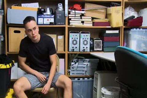 Security Guard Shoves His penis In Public Masturbators face hole