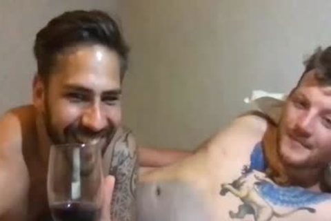 two daddy guys Caressing Their weenies