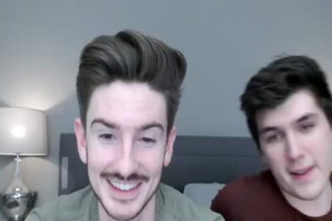 two twinks plowing whilst Recording On webcam