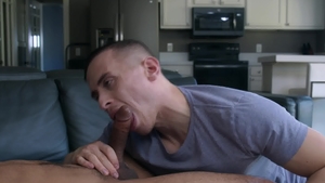 Next Door Originals: Gay Dante Martin wearing uniform rimming