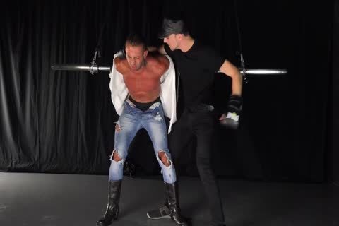 Gut Punching The young Body Builder & Making Him A Sex serf - homosexual thraldom sadomasochism
