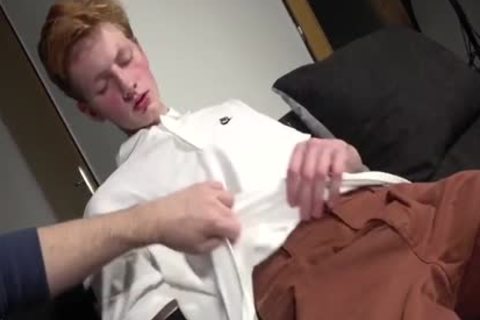 kinky Ginger lascivious handjob
