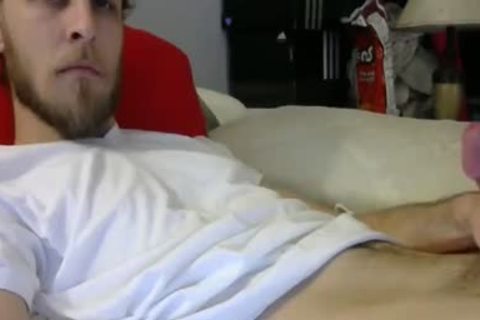 blonde man With A lengthy knob Masturbating In web camera