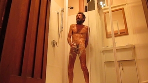 bathroom Shower Time homosexual Jackoff Cumming