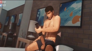 3d gay bends over