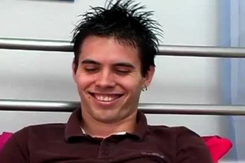 guy receives interviewed then jerks it off bare